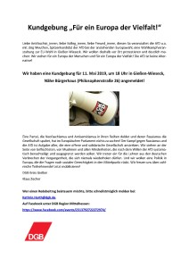 Aufruf Kundgebung I Für ein Europa der Vielfalt I Gi Wiseck 11 Mai (1)