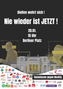 Poster Demo Gießen - Nie wieder ist jetzt